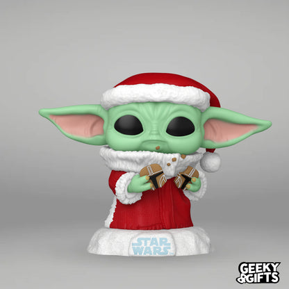 Preventa Funko Pop Star Wars: The Mandalorian Holiday - Grogu with Christmas Cookie 747