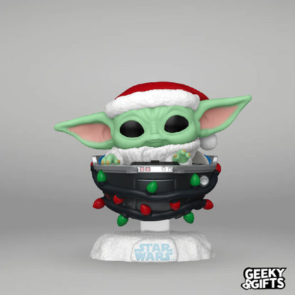 Preventa Funko Pop Star Wars: The Mandalorian Holiday - Grogu with Santa Hat in Pram 746