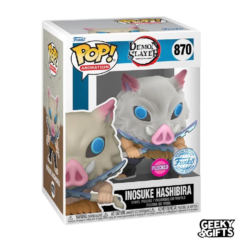 Funko Pop Animation: Demon Slayer - Inosuke Hashibira 870 Flocked