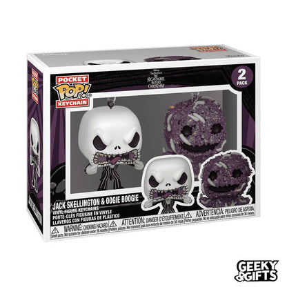 Preventa Funko Pop Keychain: El Extraño Mundo de Jack - Jack y Oogie Boogie 2 Pack