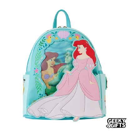 Loungefly Disney: La Sirenita - Princesa Ariel Mini Mochila Lenticular