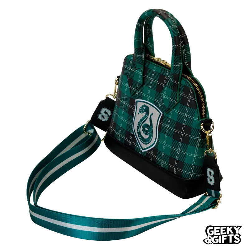 Loungefly Warner Bros: Harry Potter - Varsity Slytherin Plaid Bolso Cruzado