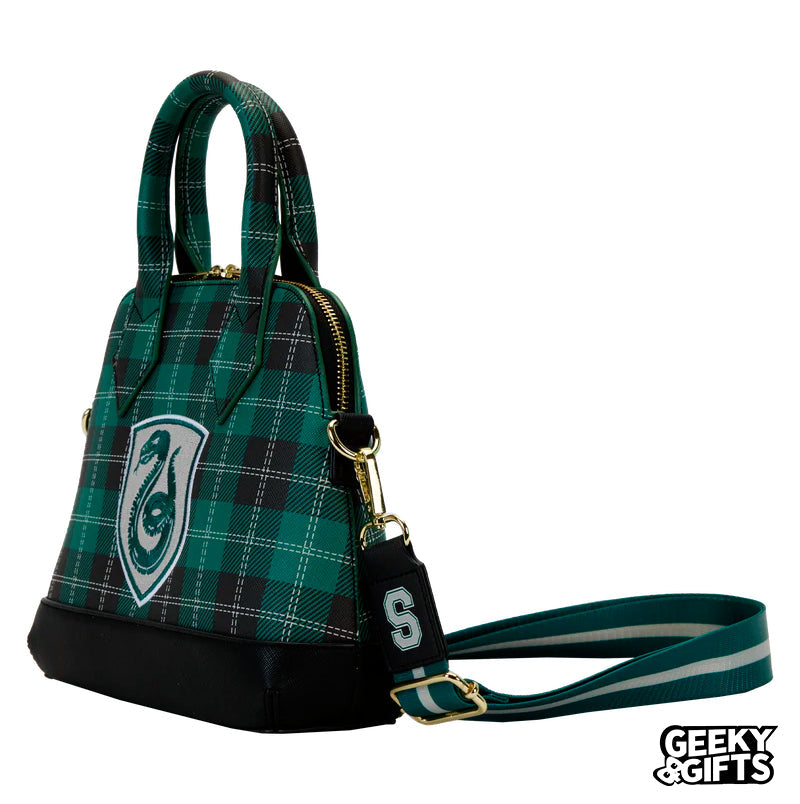 Loungefly Warner Bros: Harry Potter - Varsity Slytherin Plaid Bolso Cruzado