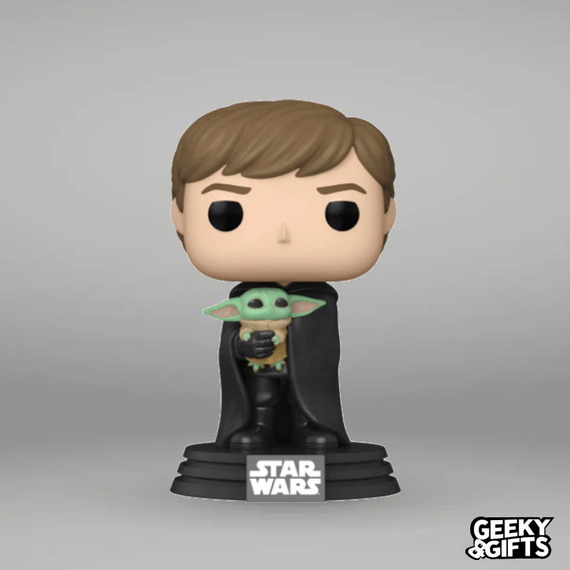 Funko Pop Star Wars: The Mandalorian - Luke Skywalker With Grogu 482