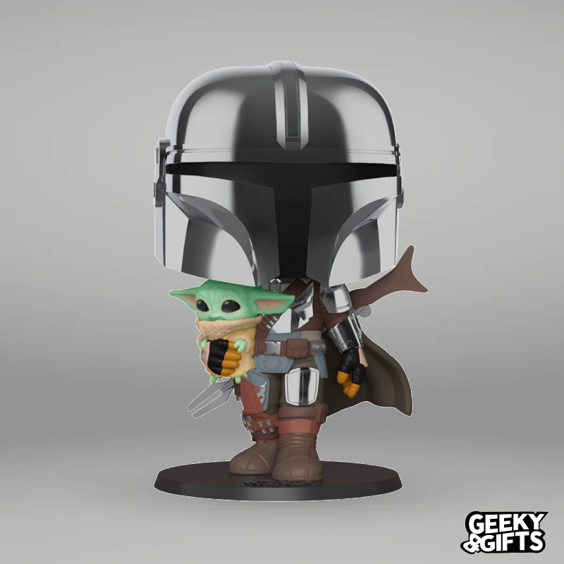 Funko Pop Jumbo The Mandalorian with The Child 380