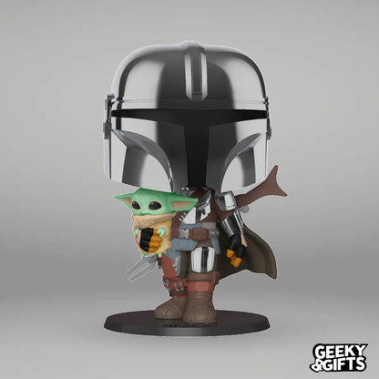 Funko Pop Jumbo The Mandalorian with The Child 380