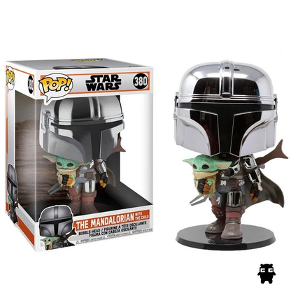 Funko Pop Jumbo The Mandalorian with The Child 380