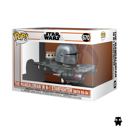 Funko Pop Rides Star Wars: The Mandalorian - The Mandalorian In N-1 Starfighter Whit R5 - D4 670