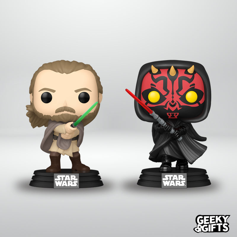 Funko Pop Star Wars: La Amenaza Fantasma - Qui-Gon Jinn vs Darth Maul 2 Pack