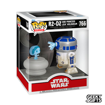 Funko Pop Deluxe: Star Wars - R2-D2 and Princess Leia Hologram 766