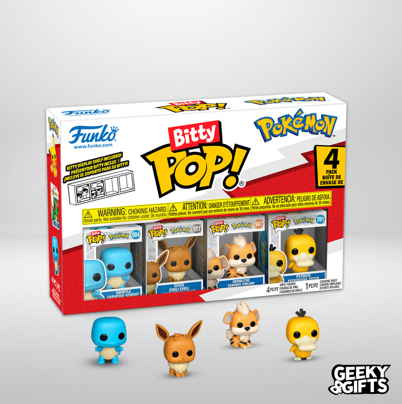 Funko Bitty Pop Games: Pokemon - Squirtle 4 Pack