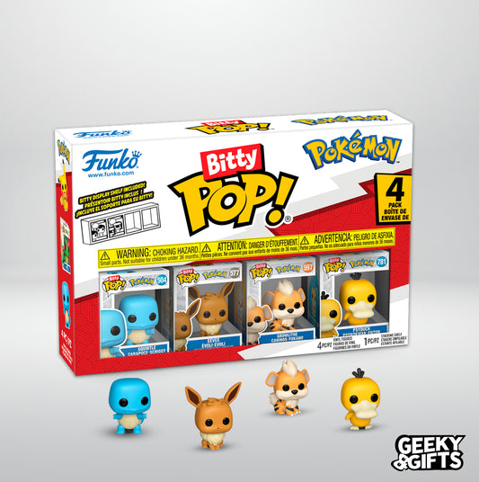 Funko Bitty Pop Games: Pokemon - Squirtle 4 Pack