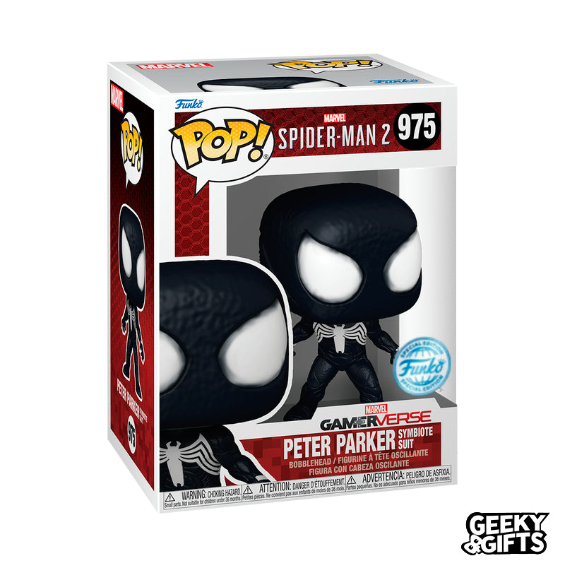 Funko Pop Games: SpiderMan 2 - Peter Parker Symbiote Suit 975 Special Edition