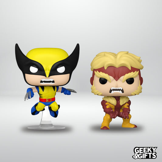 Funko Pop Marvel: Wolverine 50 Years - Wolverine and Sabretooth 2 Pack