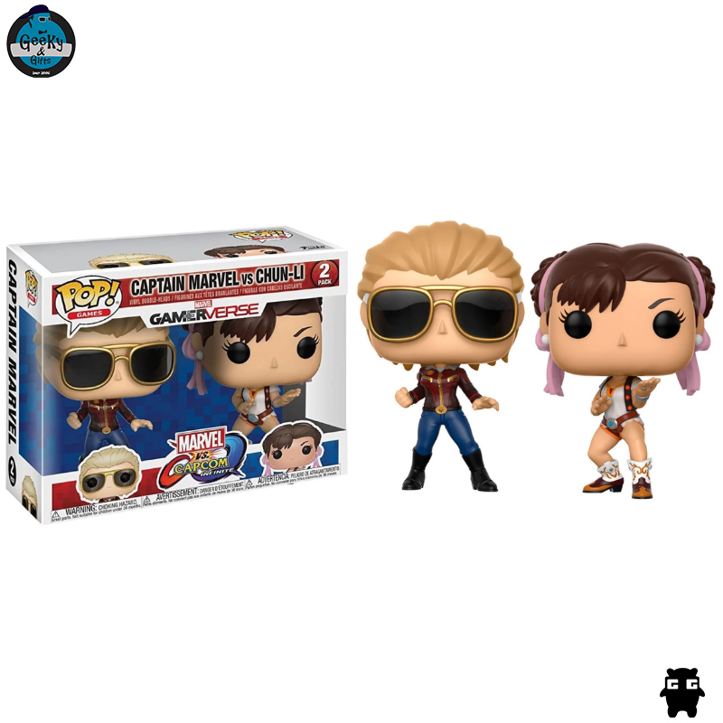 Funko Pop Games Captain Marvel vs Chun Li 2 Pack