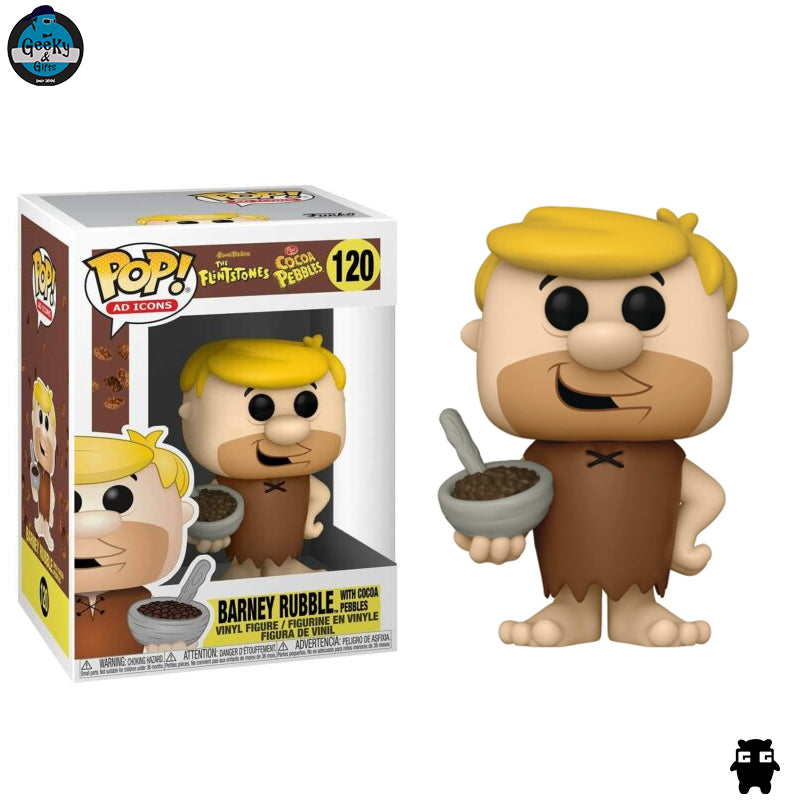 Funko Pop Ad Icons Barney Rubble With Cocoa Pebbles 120