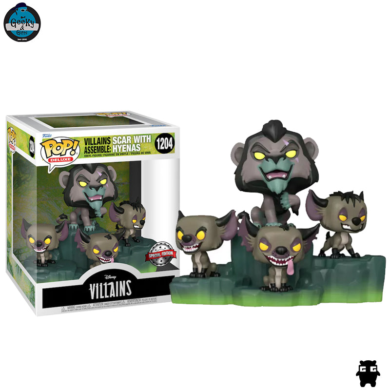 Funko Pop Moment Disney Villains Assemble Scar With Hyenas 1204